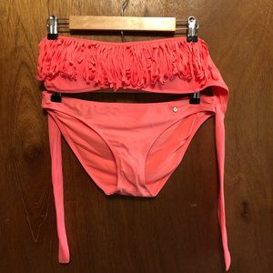American Eagle Coral Bikini Swimsuit Size M
